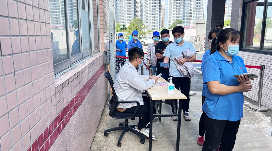 迅速防疫！金環(huán)電器積極配合醫(yī)護(hù)人員上門測核酸！