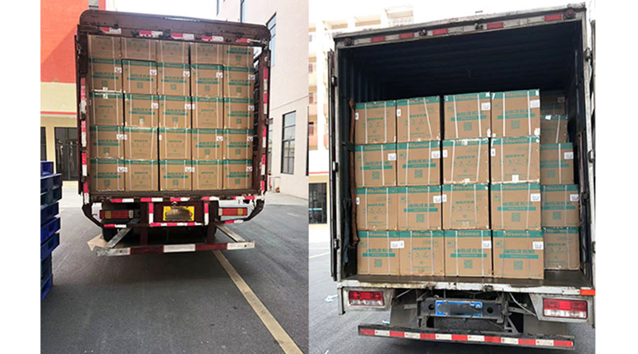 實(shí)況圖！金環(huán)電器完成國內(nèi)某知名品牌迷你洗衣機(jī)裝柜發(fā)貨