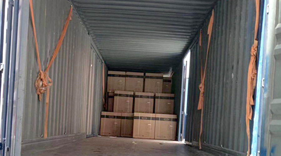 100臺12kg滾筒衣服烘干機裝柜完畢！順利出貨